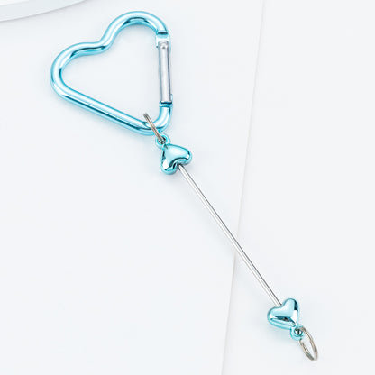DIY Beaded Love Carabiner - Metal Bag Hook Jewelry Outdoor Kettle Backpack Carabiner
