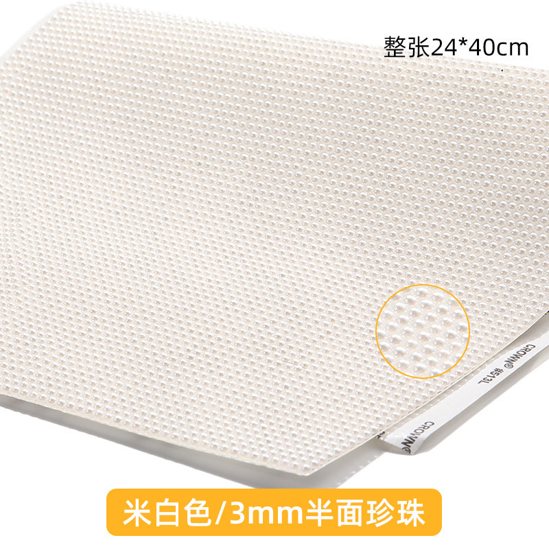 Resin 24*40CM pearl diamond mesh water rhinestone glue mesh peels off and sticks instantly for DIY crafts, sequins, glue, jewelry accessories