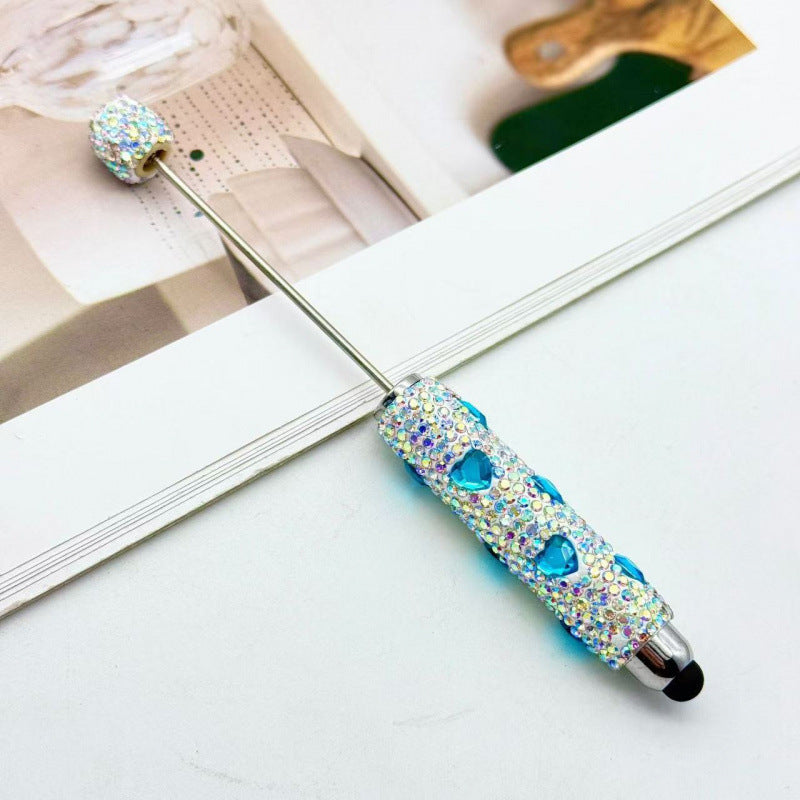 Colorful full diamond touch screen ballpoint pen creative DIY beaded multi-color love rhinestone ballpoint pen advertising gift pen
