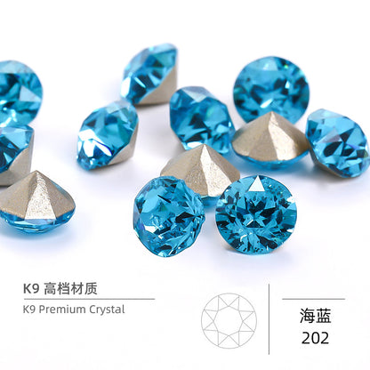 Multi-Faceted Round Pointed Bottom Diamond Rhinestones - Nail Art Clothing Accessories
