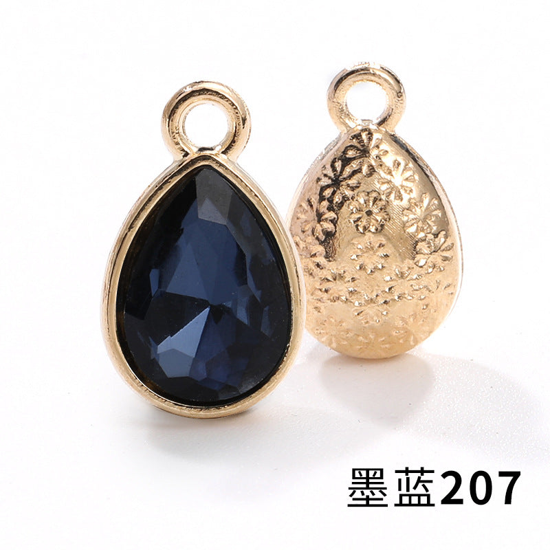 Cross-border hot-selling waterdrop pendants, gold-plated base diamond-inlaid headbands, clothing accessories, earrings, necklaces, accessories, versatile single pendants