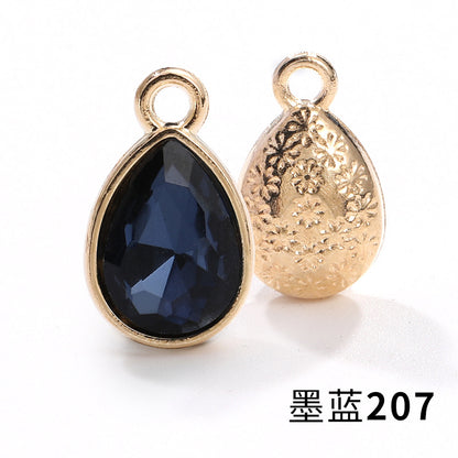 Cross-border hot-selling waterdrop pendants, gold-plated base diamond-inlaid headbands, clothing accessories, earrings, necklaces, accessories, versatile single pendants