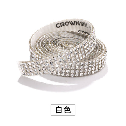 4-row diamond tape, exquisite self-adhesive diamond strips, DIY jewelry accessories, crystal water rhinestone stickers, diamond adhesive decoration, self-adhesive