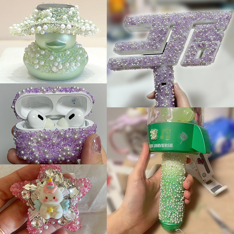 Cross-border hot product: 1.2cm wide resin diamond with rhinestone tape, double-sided tape, for clothing, bags, shoe materials, and accessories, adhesive after peeling off