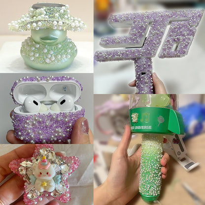 Cross-border hot product: 1.2cm wide resin diamond with rhinestone tape, double-sided tape, for clothing, bags, shoe materials, and accessories, adhesive after peeling off