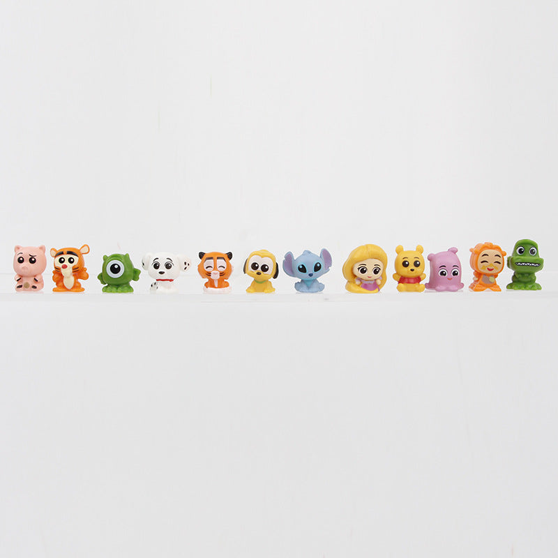 48 princess figures collection Q version of cute mini princess monster Stitch super cute gacha ornaments