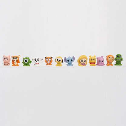 48 princess figures collection Q version of cute mini princess monster Stitch super cute gacha ornaments