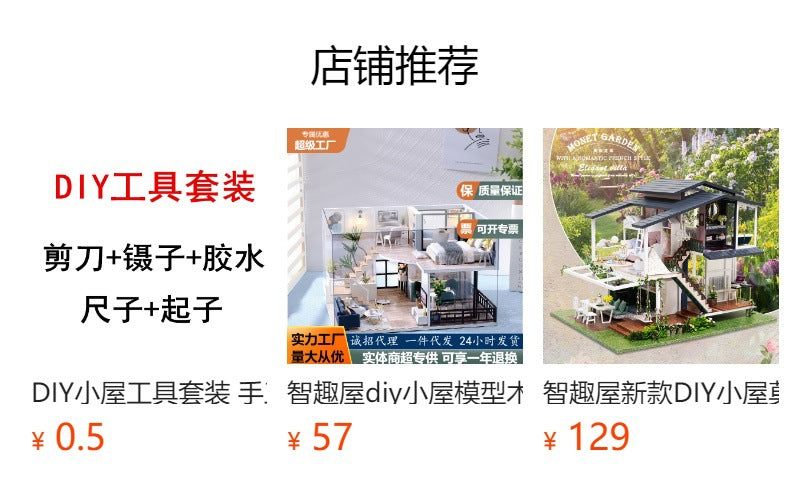 Wisdom House DIY Cottage Magic Full House European Retro Handmade Assembly Model Creative Heartfelt Gifts for Men and Women