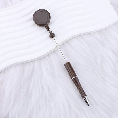 DIY easy to pull buckle ballpoint pen color plastic retractable doctor nurse badge card easy pull cable buckle