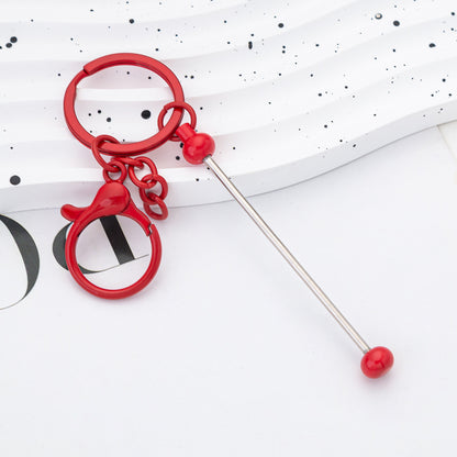 DIY Beaded Keychain - Wholesale Small Gift Pendant Metal Gradient Colored Keychain