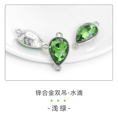 Direct supply of waterdrop double pendants, zinc alloy pendants, earrings, bracelets, jewelry accessories, high-value waterdrop double pendants