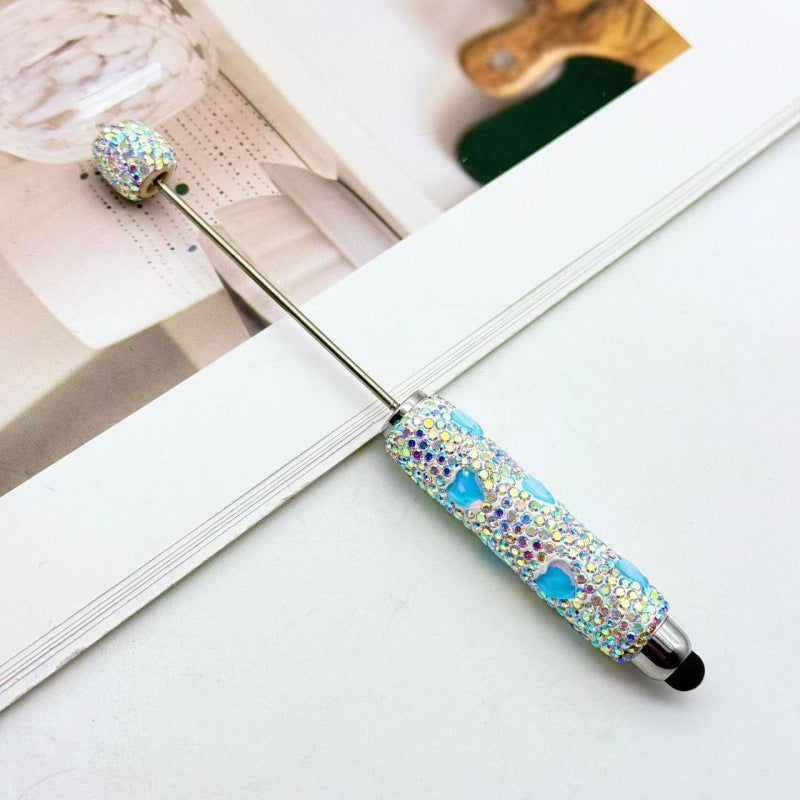 Colorful full diamond touch screen ballpoint pen creative DIY beaded multi-color love rhinestone ballpoint pen advertising gift pen