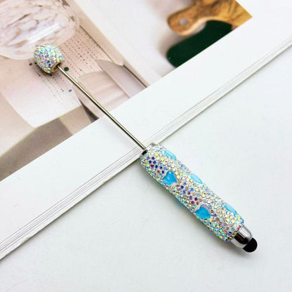 Colorful full diamond touch screen ballpoint pen creative DIY beaded multi-color love rhinestone ballpoint pen advertising gift pen