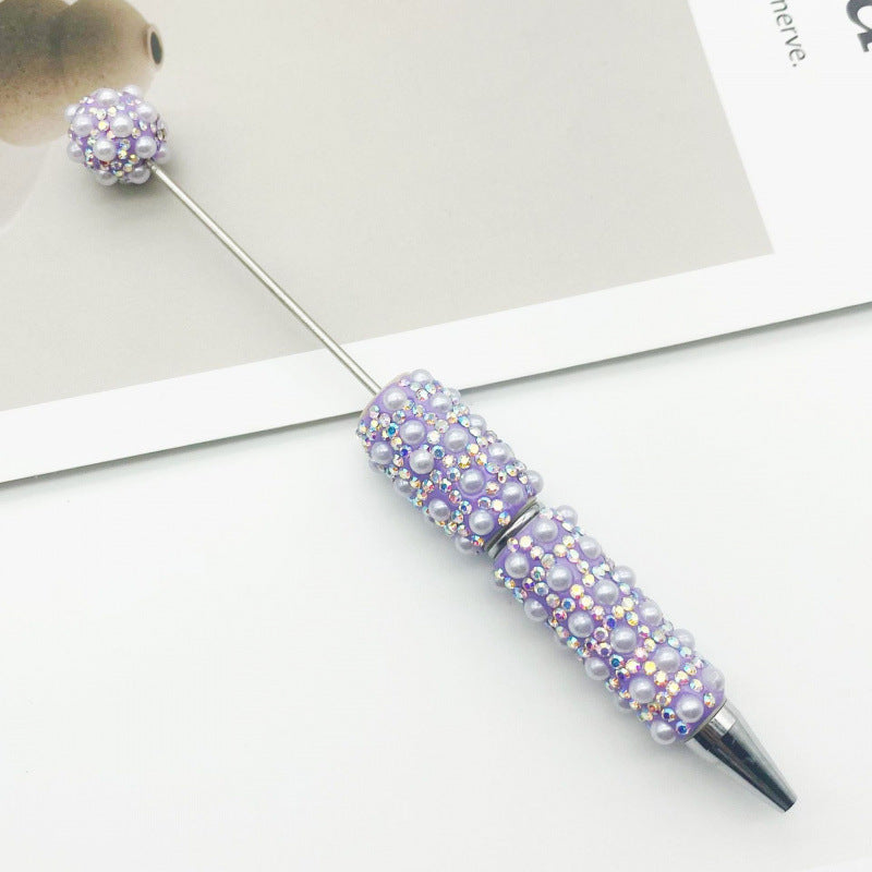 DIY  heavy industry full of diamonds full of pearl ballpoint pen creative gradient beaded ballpoint pen gift pen spot wholesale