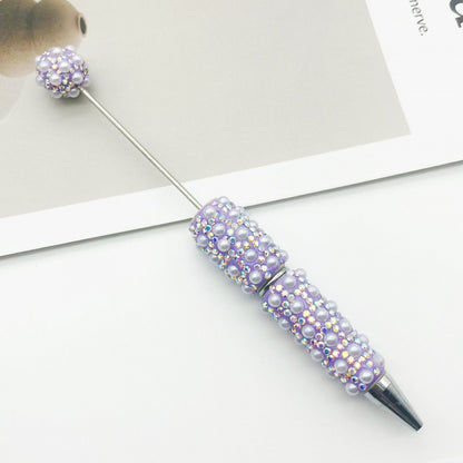 DIY  heavy industry full of diamonds full of pearl ballpoint pen creative gradient beaded ballpoint pen gift pen spot wholesale