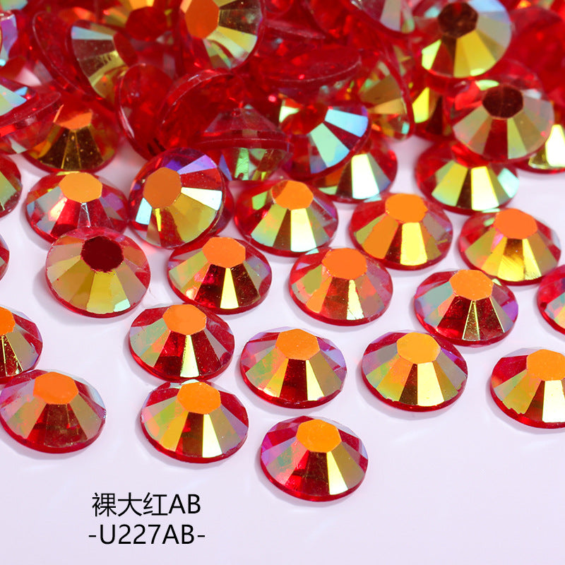 AB Colorful Resin Flat Bottom Rhinestones - Nail Art Clothing Shoes Bag Accessories