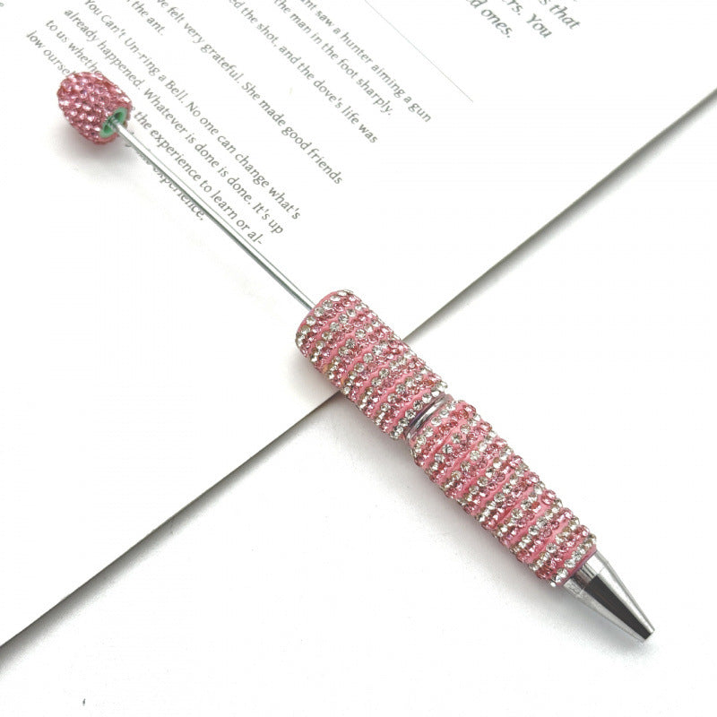 DIY striped full diamond ballpoint pen broken diamond heavy industry beaded ballpoint pen girl's heart cute gift pen spot wholesale