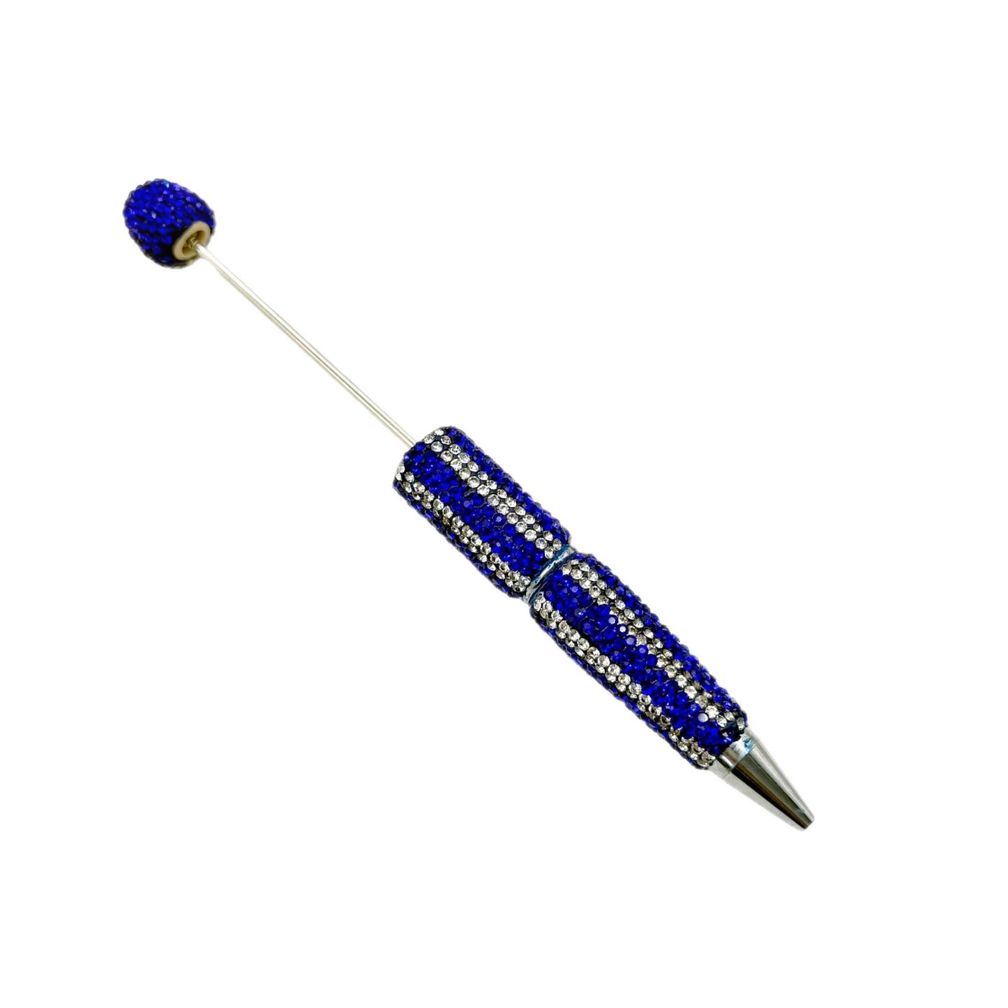 DIY  hot selling straight stripe full diamond ballpoint pen creative beaded cute grain pen hand-inlaid with diamonds heavy work ballpoint pen