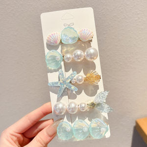 Flower hairpin female hottie photo headgear retro super fairy atmosphere blue beautiful new Chinese side clip hair accessories