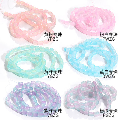 DIY Two-Color Date Bead - Handmade Loose Beads Bracelet Necklace Jewelry Accessories
