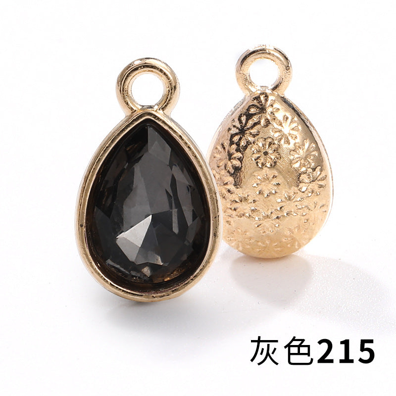 Cross-border hot-selling waterdrop pendants, gold-plated base diamond-inlaid headbands, clothing accessories, earrings, necklaces, accessories, versatile single pendants