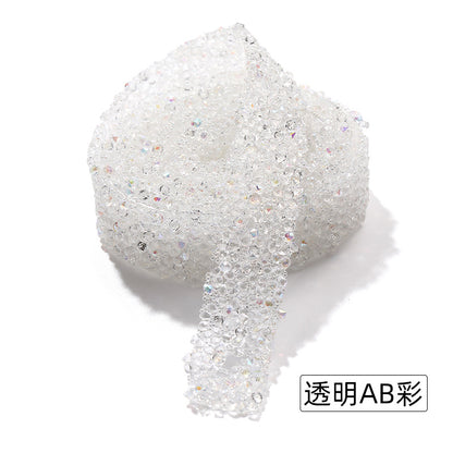 Resin drill belt width 1.2cm tear off instant jewelry handicrafts cups, shoes bags clothing accessories color diamond belt 1 yard