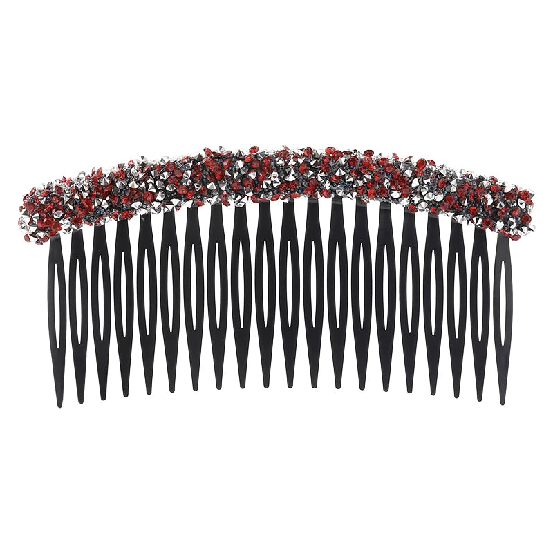 Premium glitter rhinestone hair comb, loose hair management tool, 2026 new toothbrush, bangs inverted comb, elegant hair clip, hair accessory