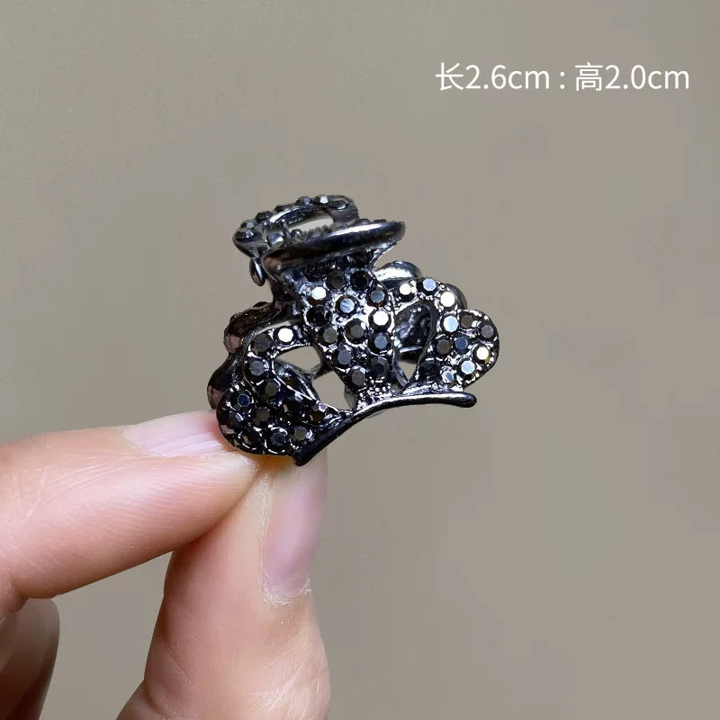 2026 new high-end flash diamond metal hairpin small grab clip women's bangs clip side forehead hairpin Korean headdress