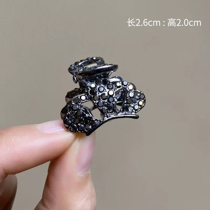 2026 new high-end flash diamond metal hairpin small grab clip women's bangs clip side forehead hairpin Korean headdress