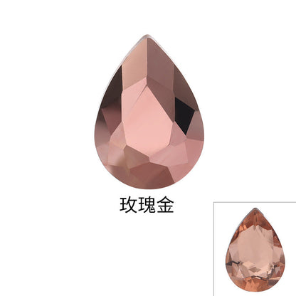 Drop Shape Diamond, Real Silver Plated Bottom Glass, Rhinestone Luggage, Hair Accessories, Accessories, Culet Drop Diamond