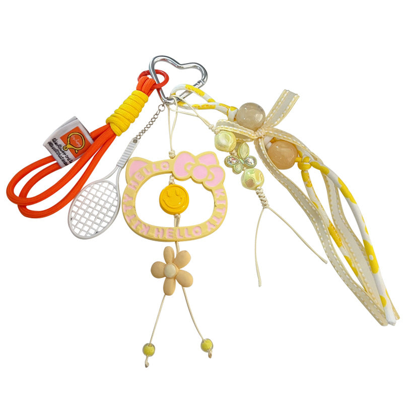 Creative miu dopamine KT cat bracelet keychain bag pendant accessories car school bag keychain pendant