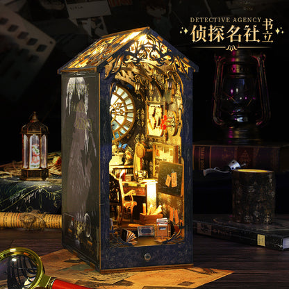 Jiate DIY Cottage SL07-A Detective Famous Society Wooden Hand-assembled Miniature Landscape Model Ornament Birthday Gift