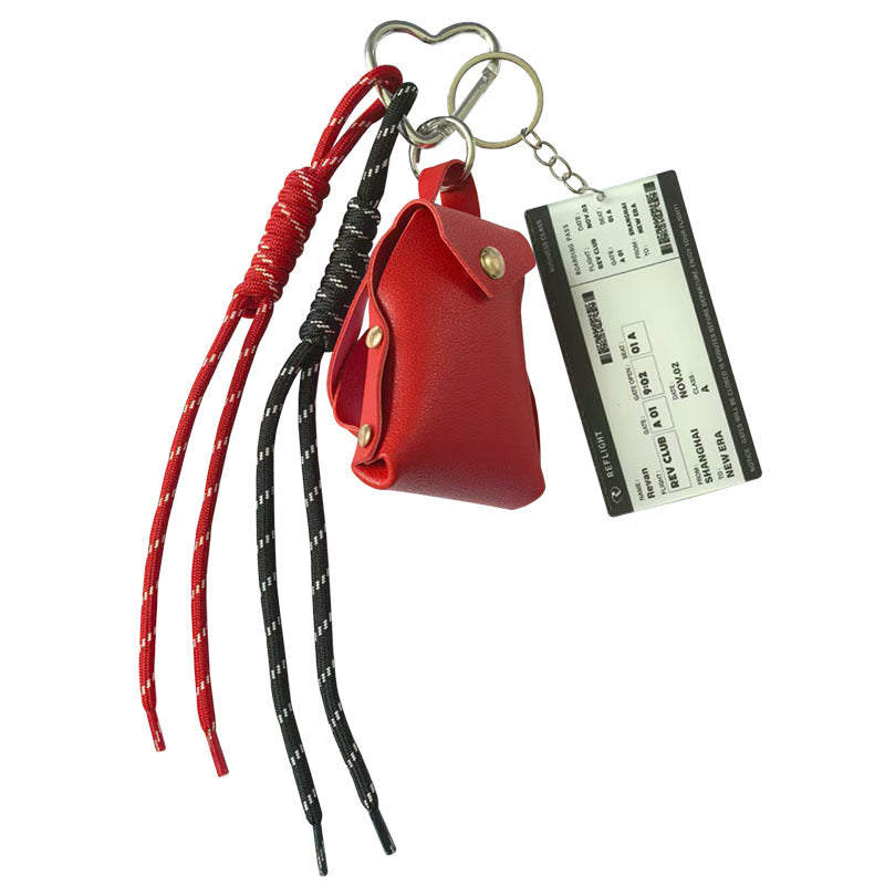 Leather Mini Envelope Coin Purse Worker Leather Keychain Portable Pocket Coin Item Organizer