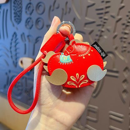 2026 Year of the Horse Money Leather Keychain Pendant Couple Car Keychain Bag Ornament New Year Gift