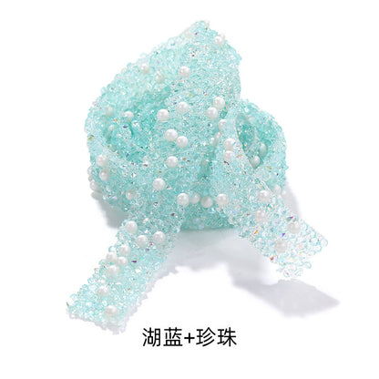 Cross-border hot product: 1.2cm wide resin diamond with rhinestone tape, double-sided tape, for clothing, bags, shoe materials, and accessories, adhesive after peeling off