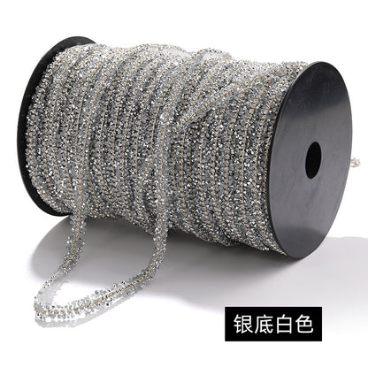 0.9mm wide double-sided tape peels off and sticks diamonds with rhinestone claw chains, diamond strips, colorful diamond chains, dense DIY accessories