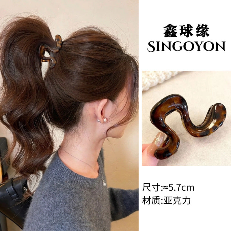 Large Versatile Grab Clip Women's Back of Head Shark Clip Korean Premium Hairpin 2026 Temperament Disc Hair Accessories