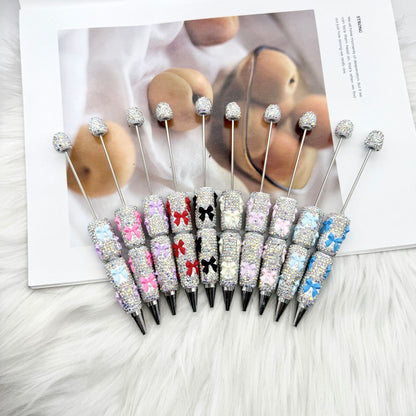 DIY creative bow full diamond  pen multi-color diamond gift pen Valentine's Day series gift pen in stock