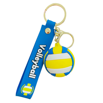 Creative Cartoon Ball Series Basketball Keychain - Men's Women's Schoolbag Pendant Car Key Chain Gift Wholesale