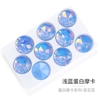 Xichuan crystal glass diamond 27mm gemstone flower pointed bottom special-shaped diamond DIY hair ornament diamond ornament super flash protein fantasy match