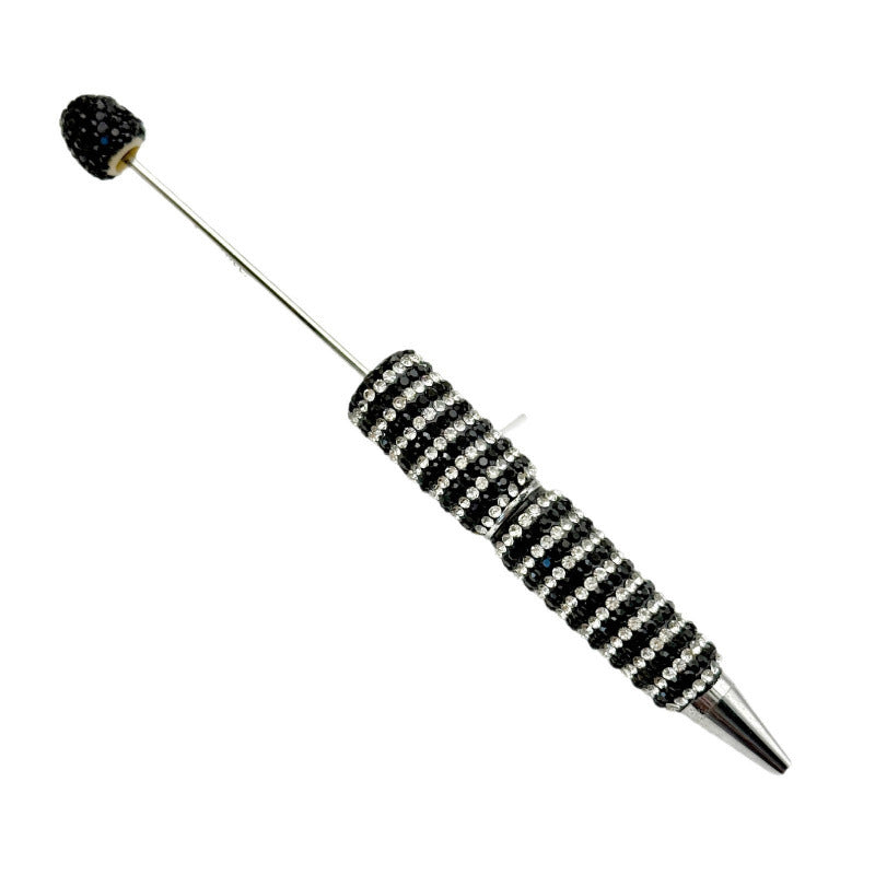 DIY striped full diamond ballpoint pen broken diamond heavy industry beaded ballpoint pen girl's heart cute gift pen spot wholesale