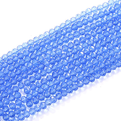 2mm crystal through-hole glass flat bead bracelet, necklace, accessories, door curtain beads, clothing materials, DIY flat beads, loose beads