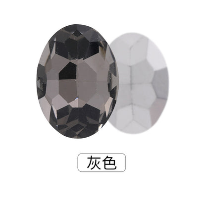 Oval Pointed Bottom Diamond Rhinestones - Crystal Glass Hair Accessories Wedding Dress Decoration