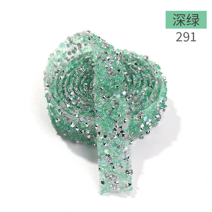 小红书新款碎石钻带鞋子包包服装饰品等手工配件撕下即粘树脂钻带