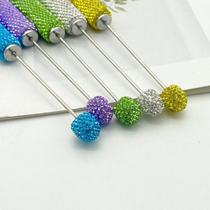 DIY touch screen full diamond ballpoint pen multi-function capacitive stylus cute pen ins solid color rhinestone touch screen pen in stock