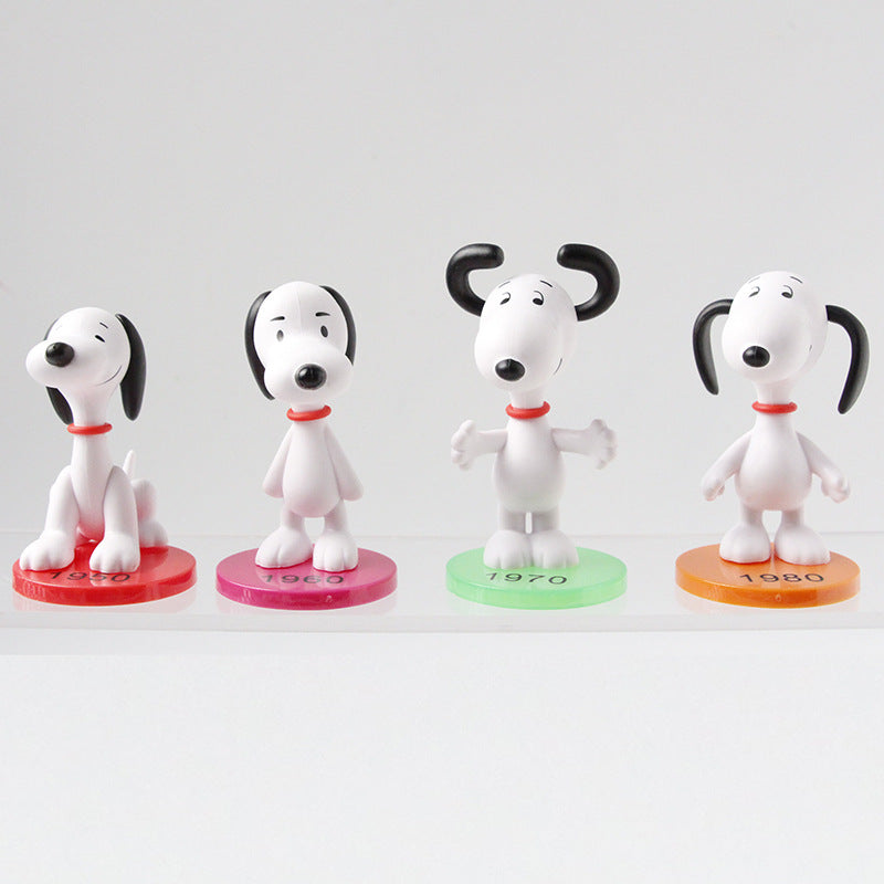 Cross-border trendy toy doll year Snoopy small tabletop ornament pvc mini cute ornament batch