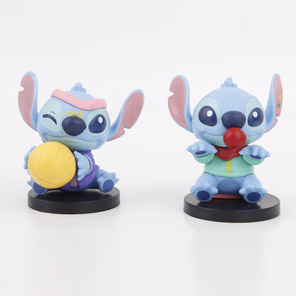 Anime wholesale interstellar baby Stitch happy guitar Stitch doll ornament doll Stitch micro model