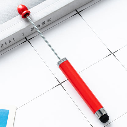 DIY touch screen ballpoint pen plastic beaded ballpoint pen wholesale multicolor cap ballpoint pen