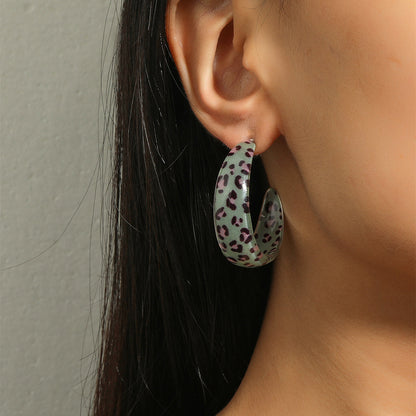 2-4-6-8-10cm oversized earrings exaggerated earrings european and american round rhinestone geometric hoop earrings for women cross-border