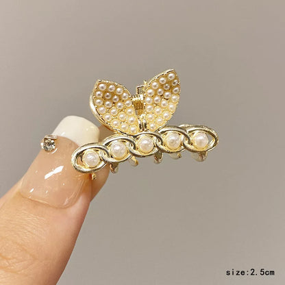 2026 new high-end flash diamond metal hairpin small grab clip women's bangs clip side forehead hairpin Korean headdress